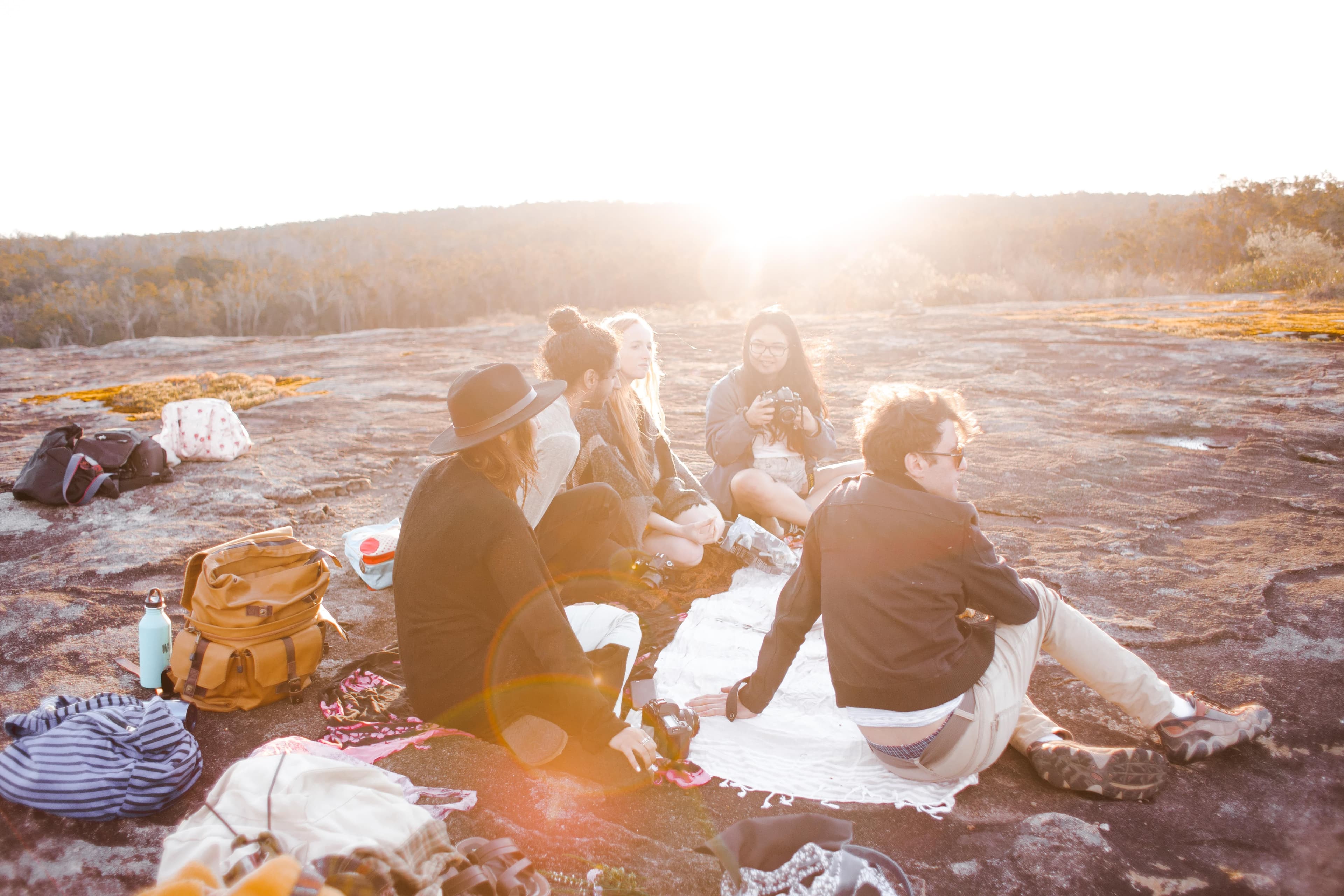 Camping outdoors